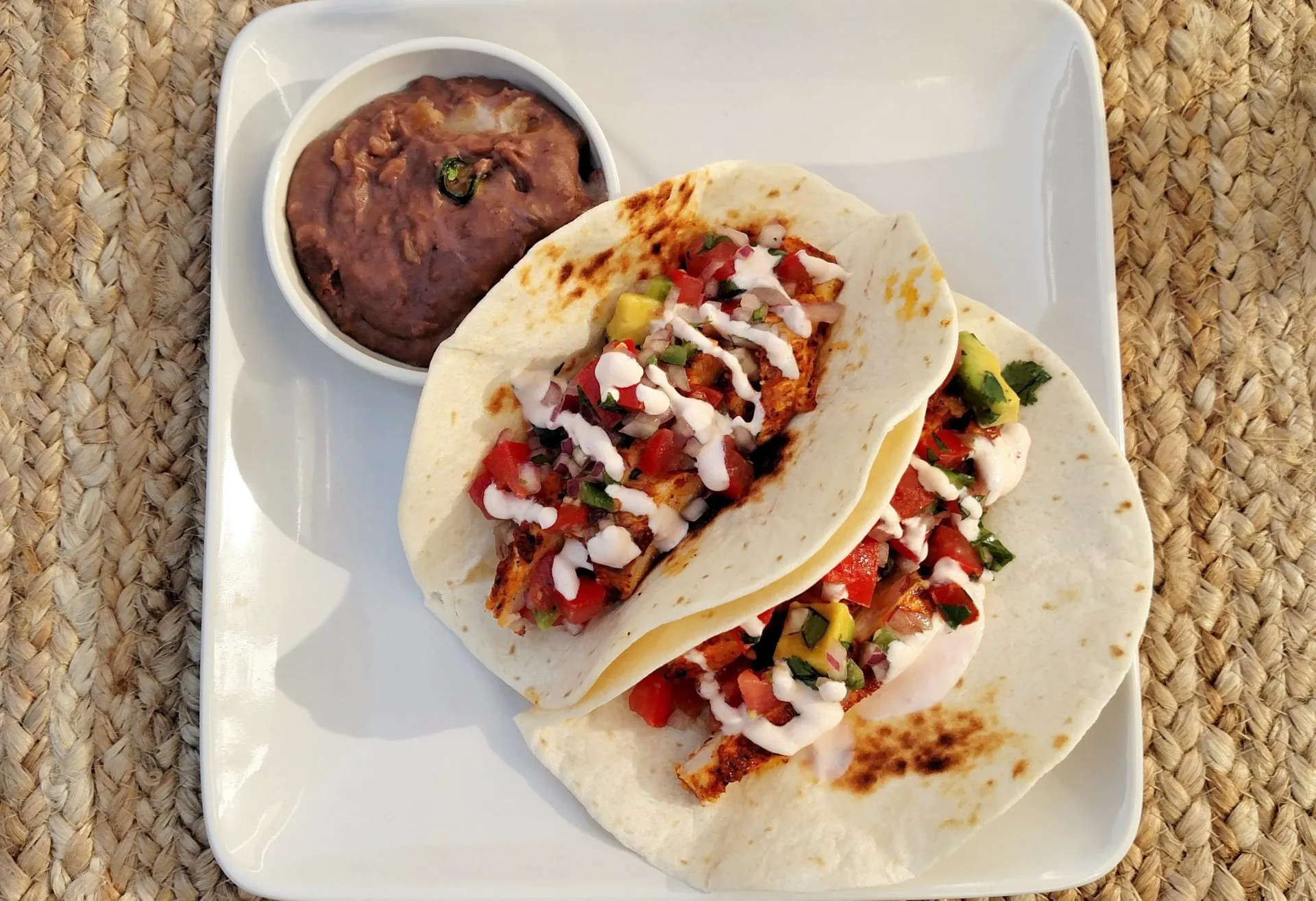Achiote Chicken Tacos with Creamy Chipotle Sauce