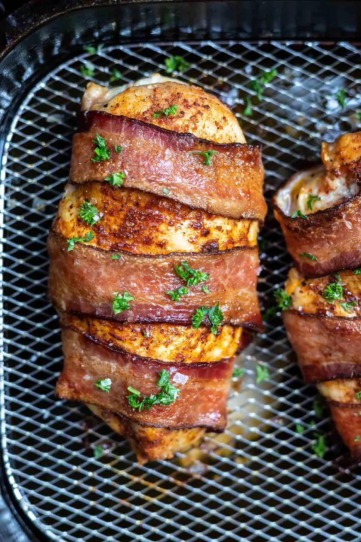 Air Fryer Bacon Wrapped Chicken Breast