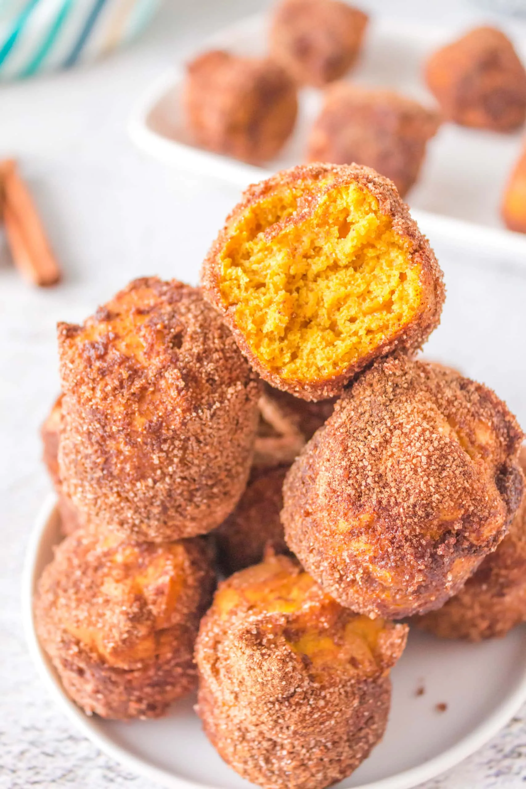 Air Fryer Pumpkin Doughnut Holes