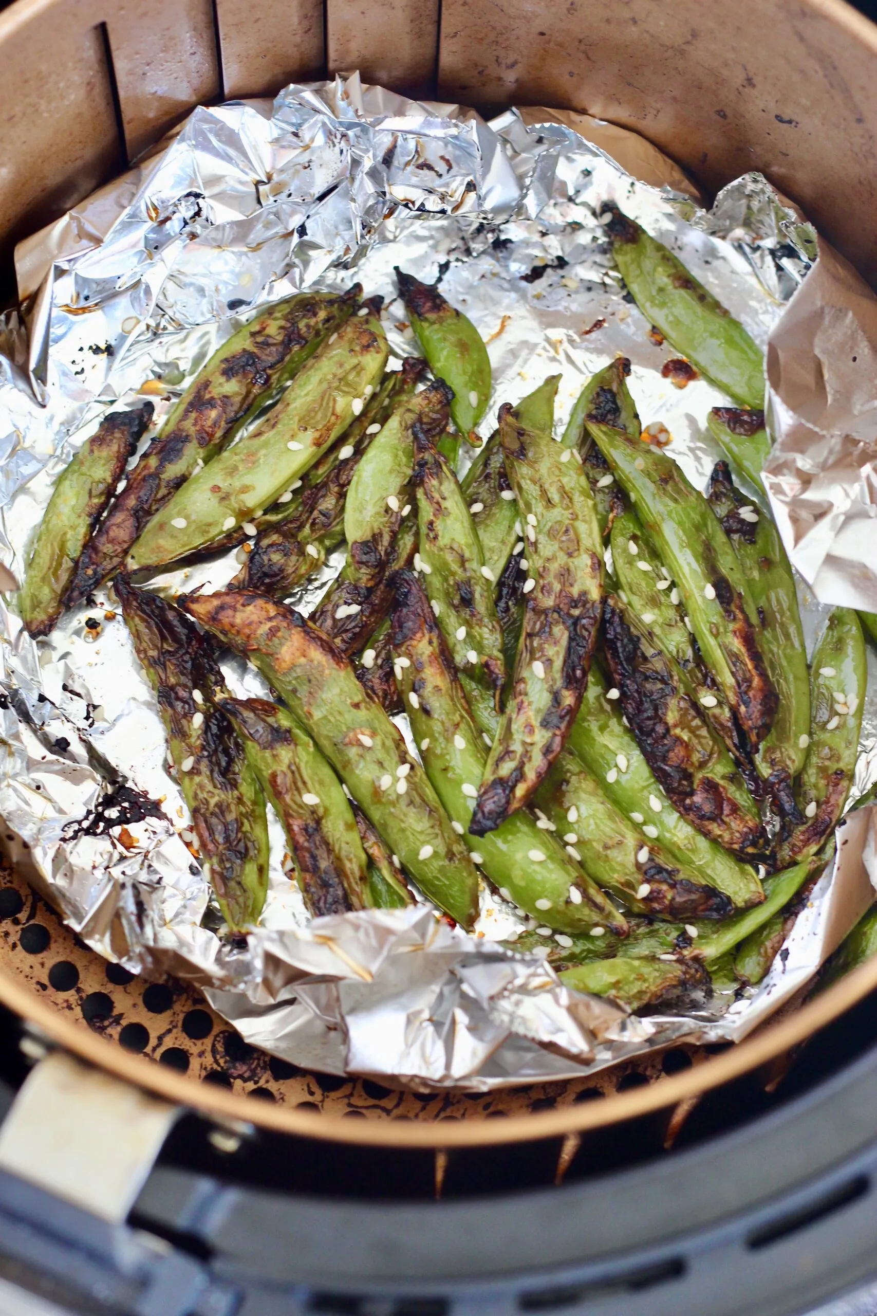 Air Fryer Snap Peas or Snow Peas