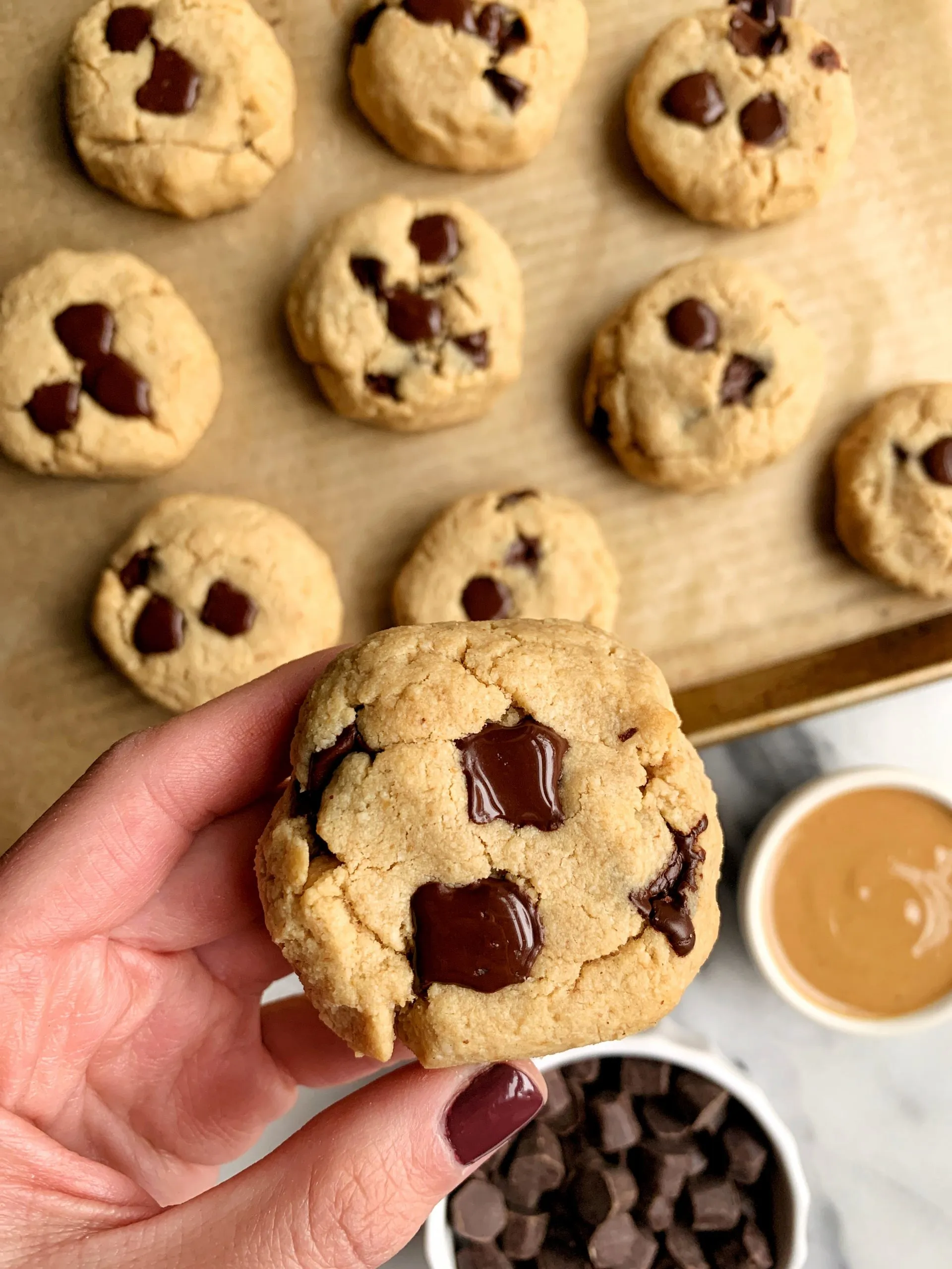 Almond Flour Chocolate Chip Cookies Paleo Vegan