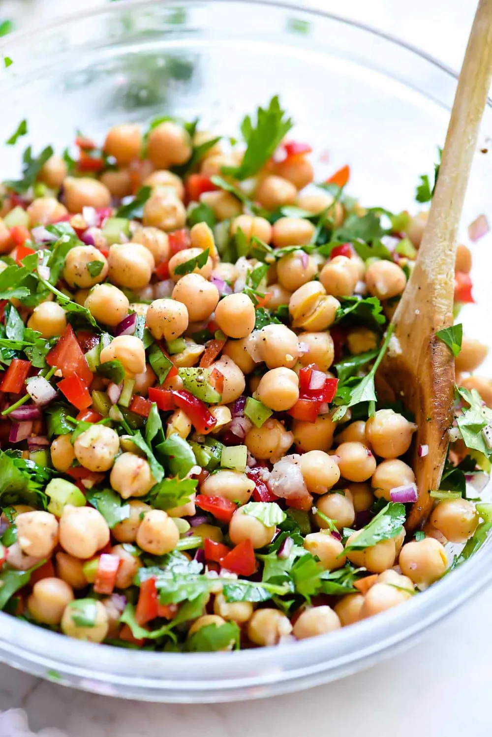 Amazing Creamy Garbanzo Bean Salad