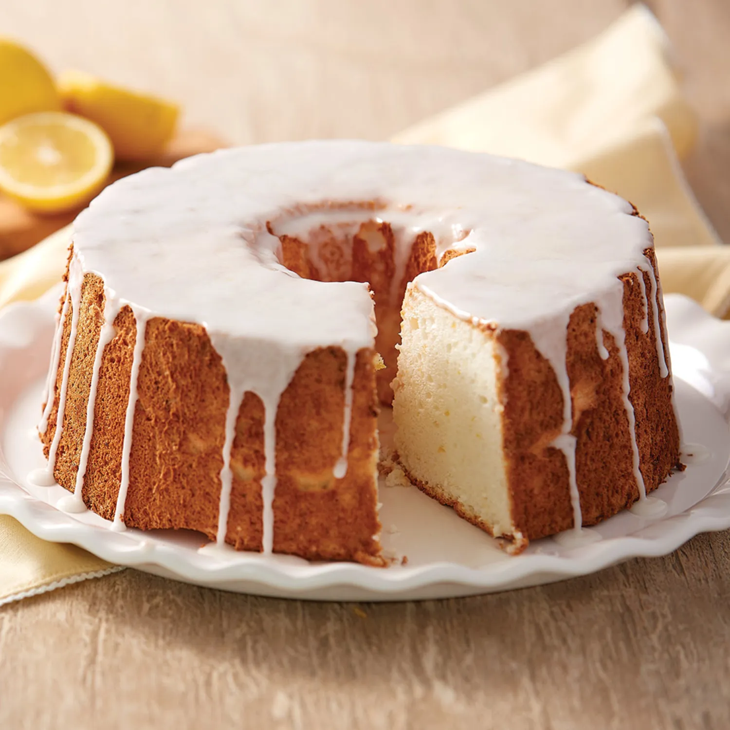 Angel Food Cake with Citrus Glaze