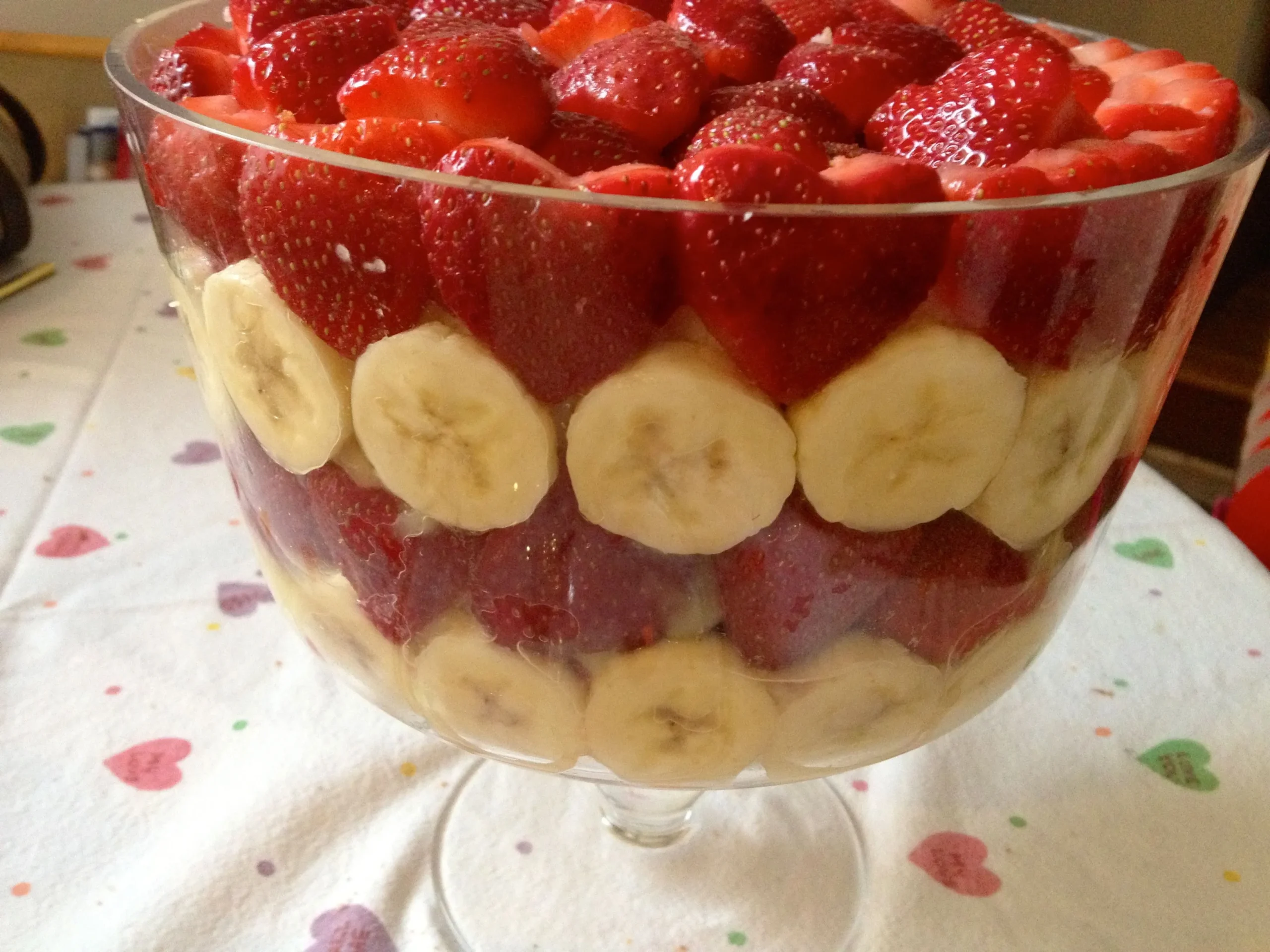 Angel Strawberry Banana Trifle