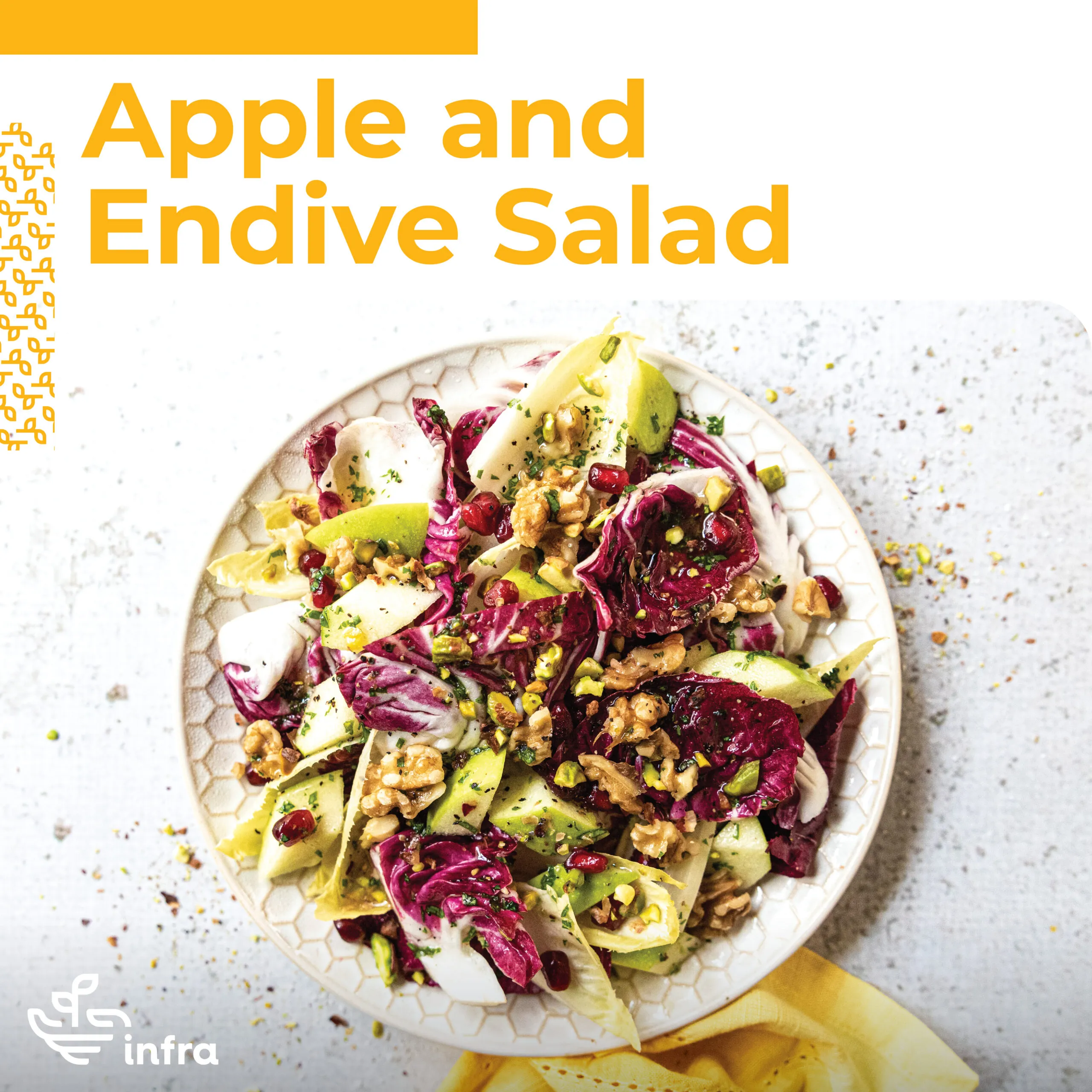 Apple Almond and Endive Salad with Creamy Herb Dressing
