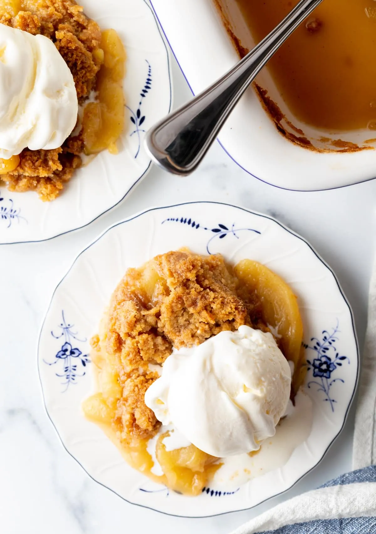 Apple Brown Betty with Rum Whipped Cream
