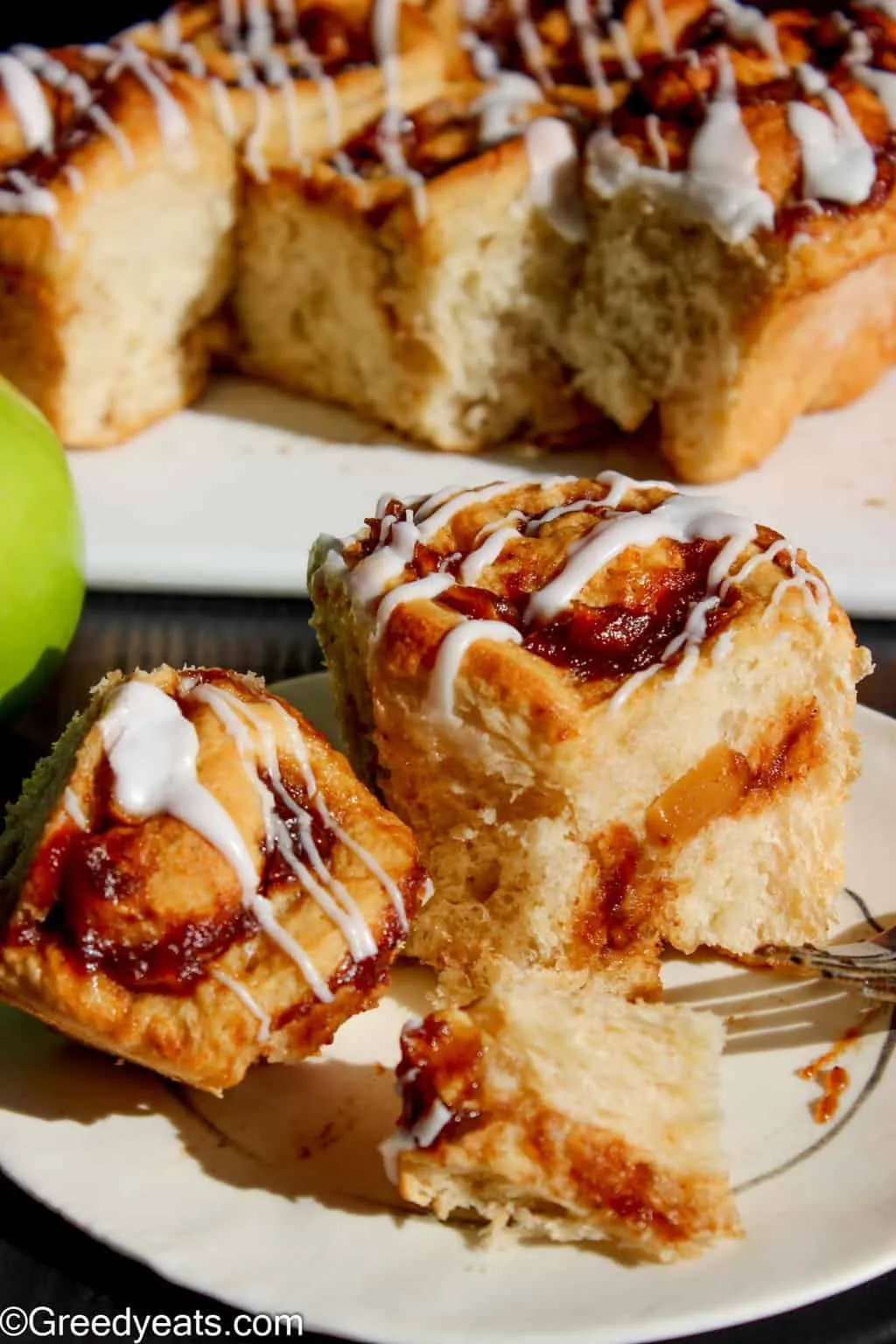 Apple Butter Cinnamon Rolls with Vanilla Glaze