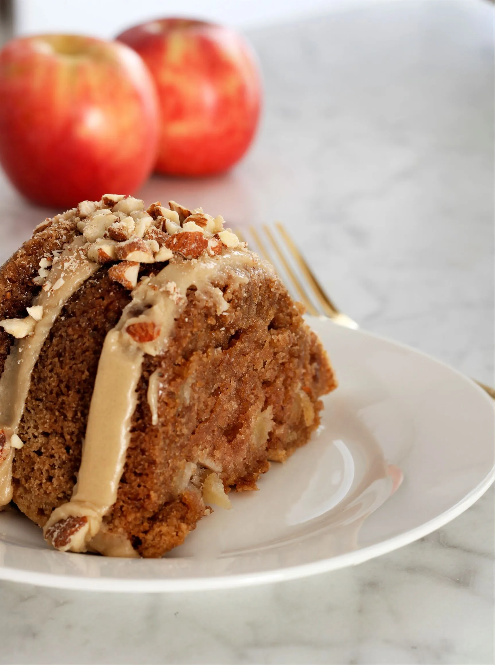 Apple Cake with Brown Sugar Glaze