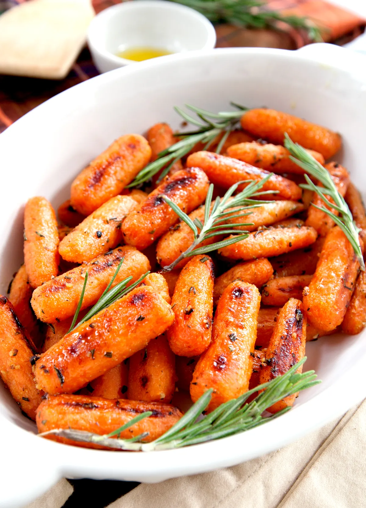 Apple Cider Glazed Roasted Carrots with Rosemary