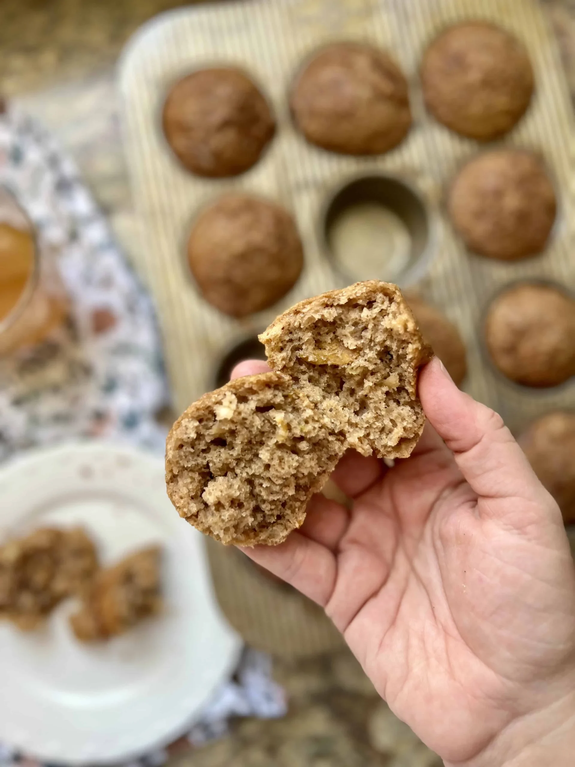 Apple Cider Sourdough Muffins