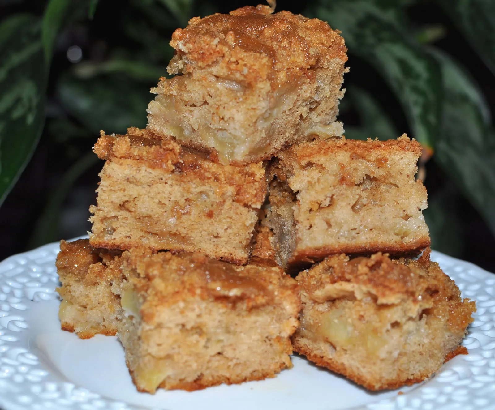 Apple Coffee Cake with Crumble Topping and Brown Sugar Glaze