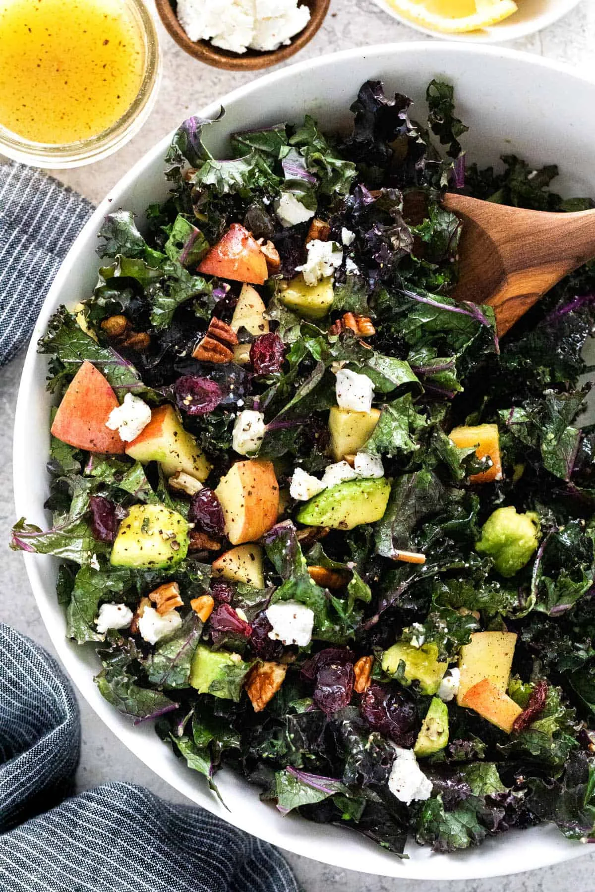 Apple Kale Salad with Apple Cider Vinaigrette
