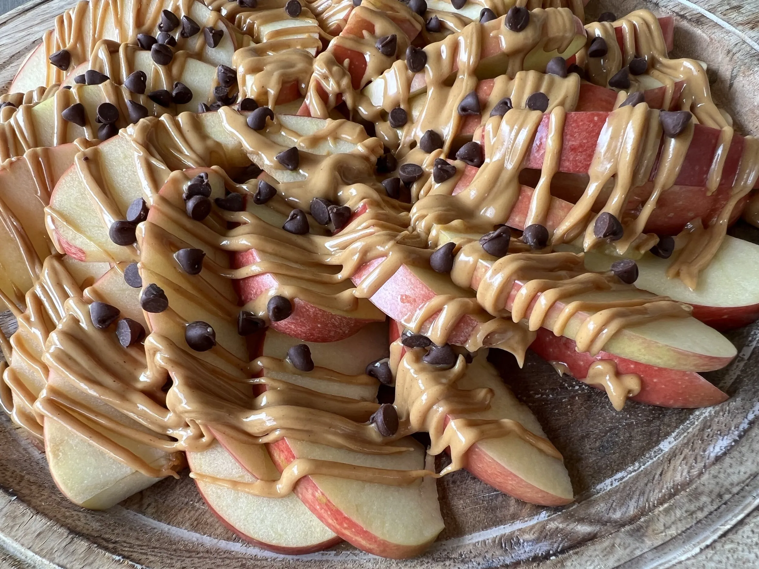 Apple Peanut Butter Nachos