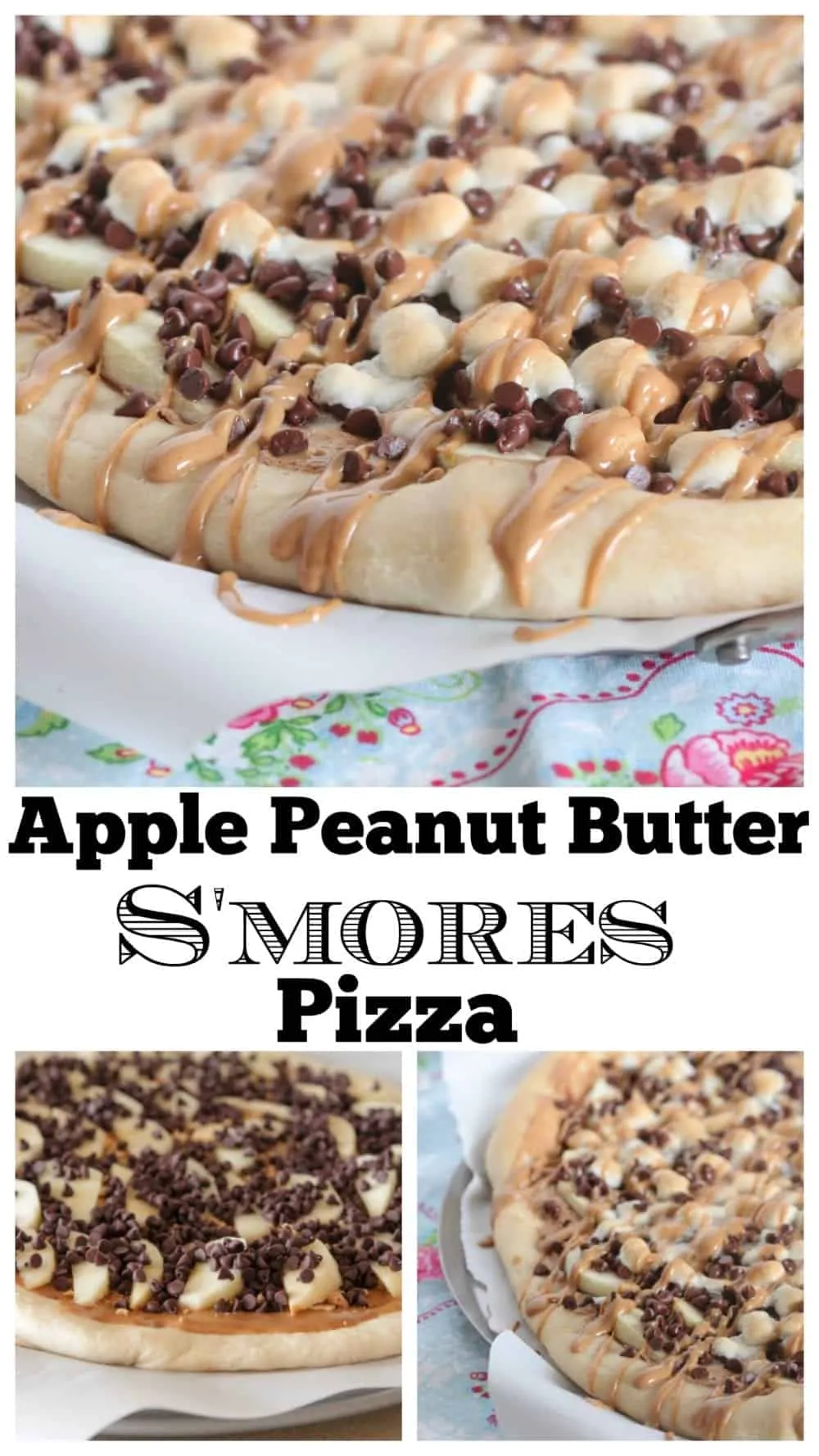 Apple Peanut Butter S'mores Pizza