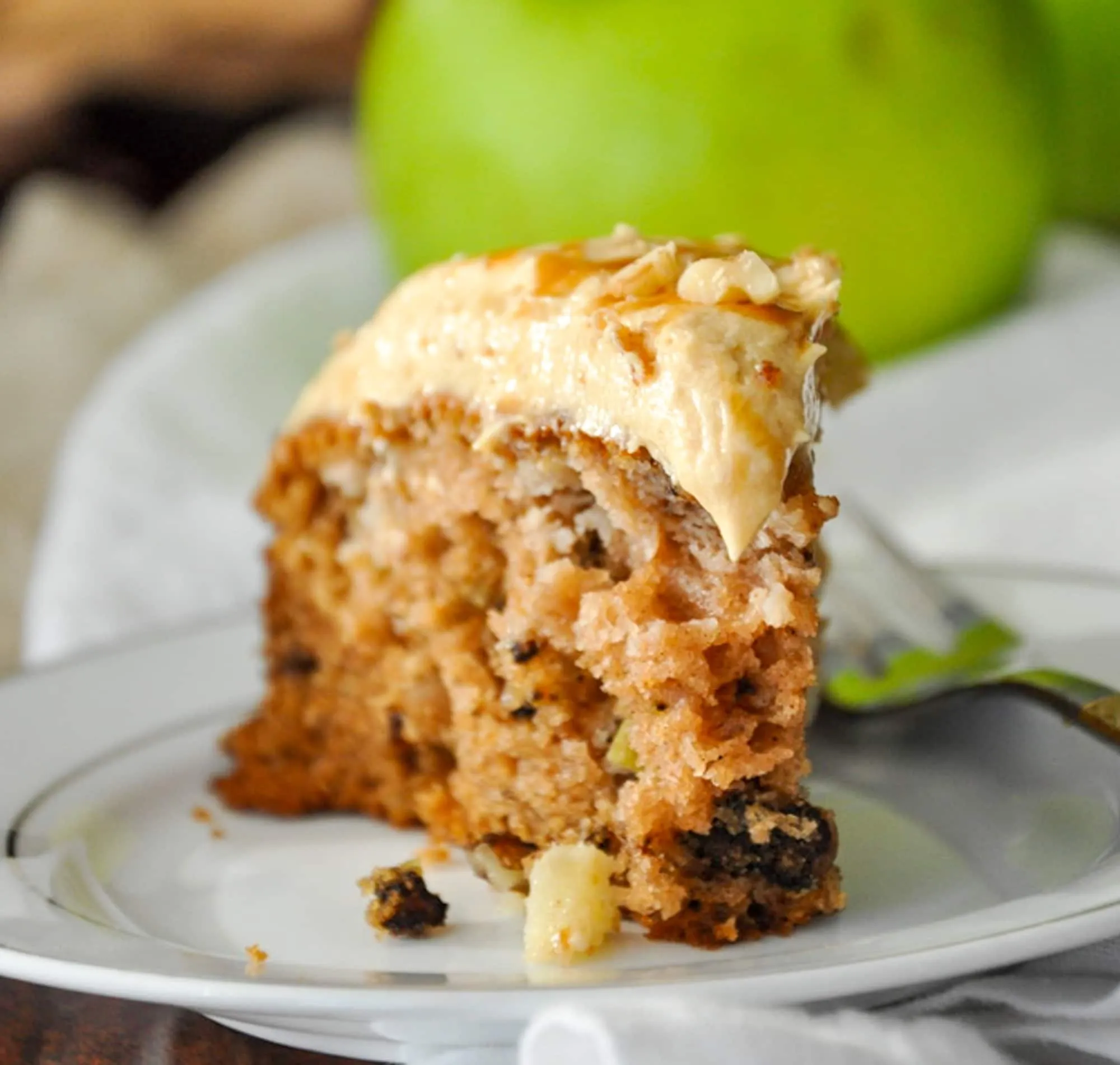 Apple Walnut Cake with Salted Caramel Frosting