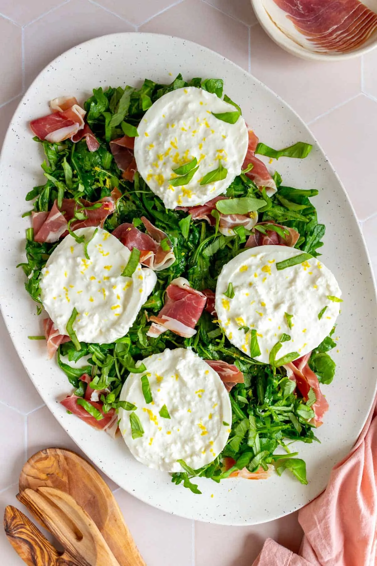 Arugula Burrata Prosciutto Salad
