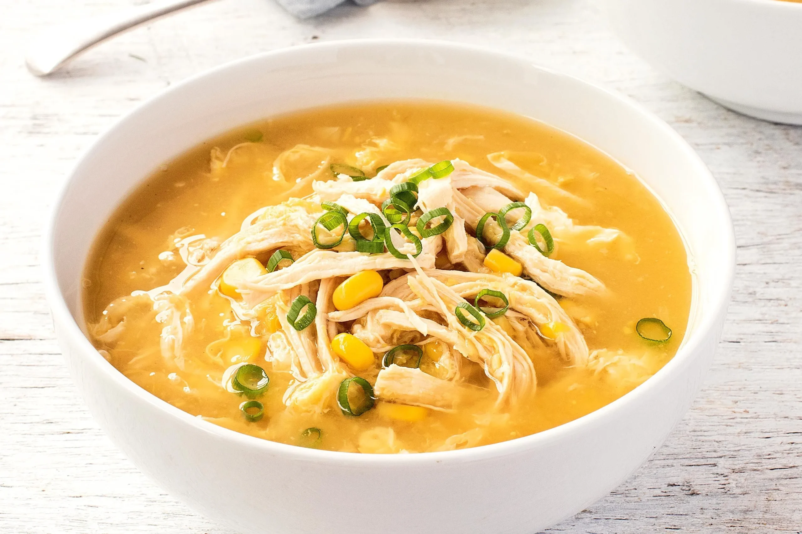 Asian Style Chicken Rice Soup Corn