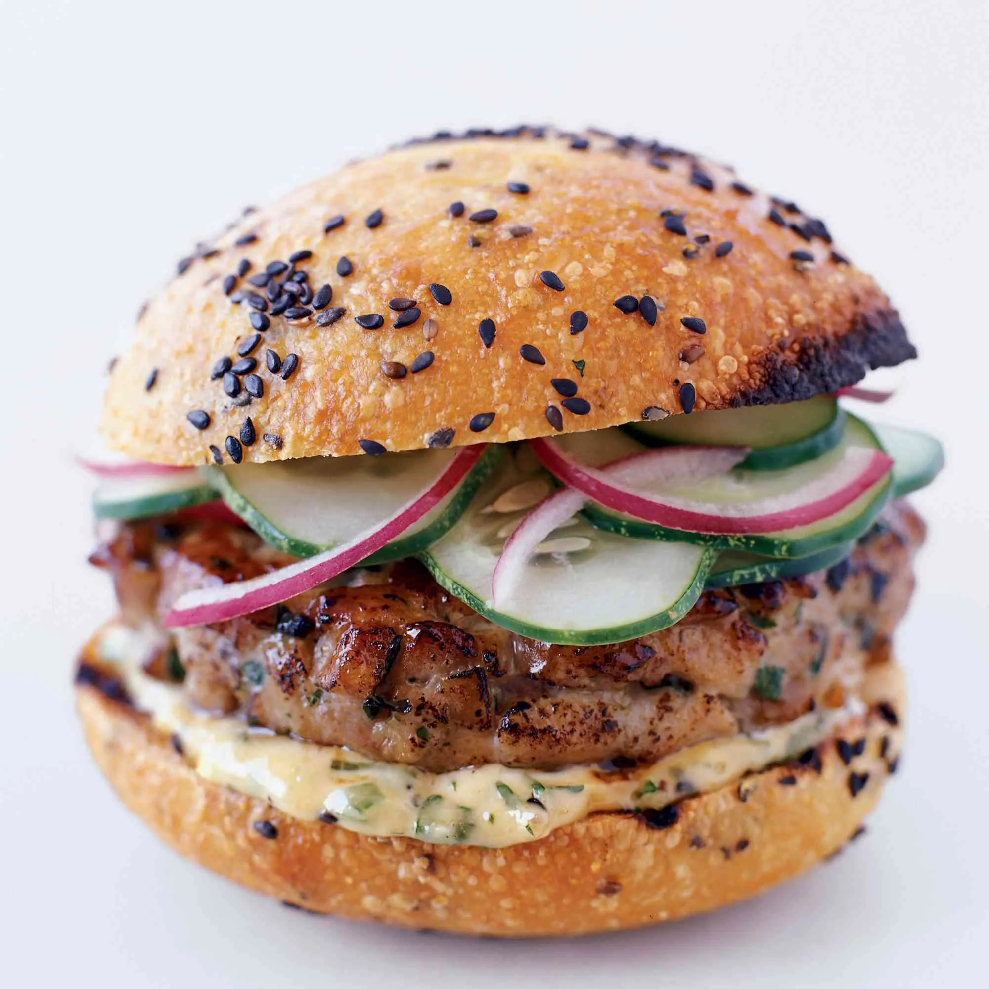 Asian Tuna Burgers with Ginger Soy Cashew Cream