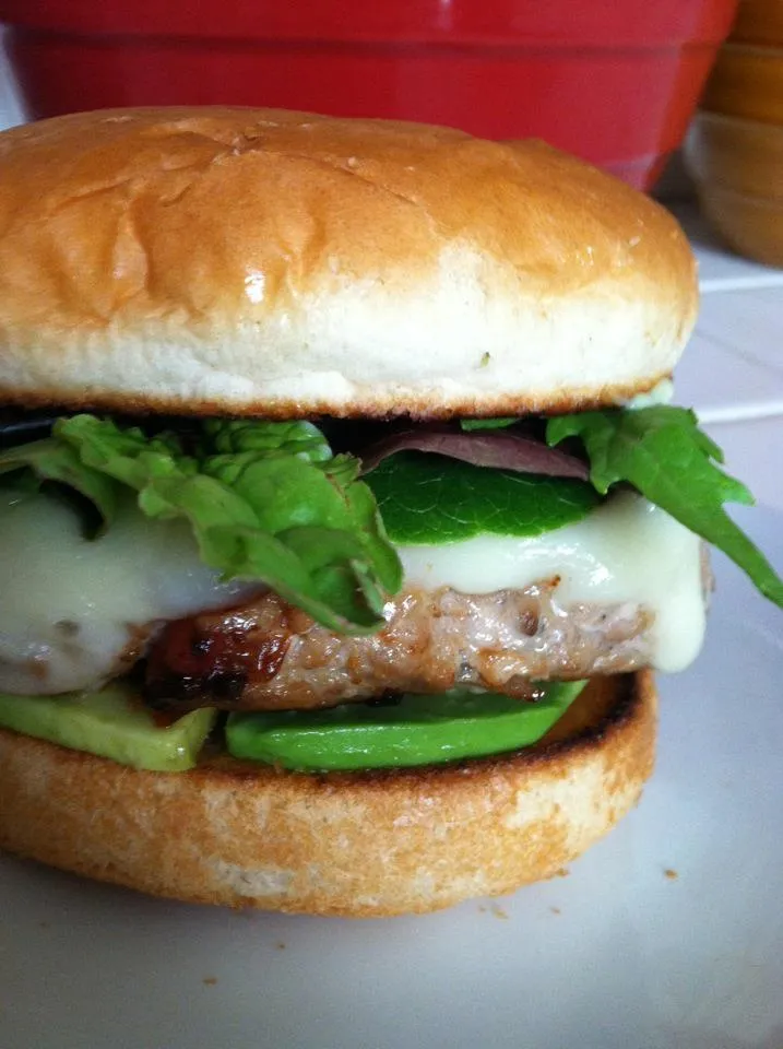 Asian Turkey Burgers with Wasabi Sauce