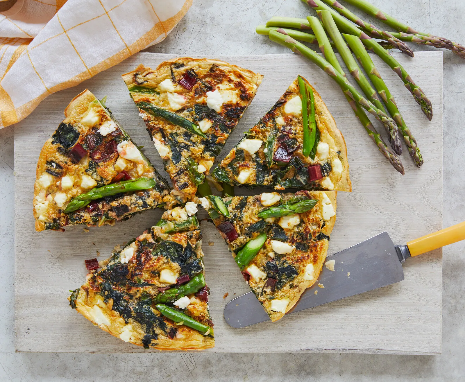 Asparagus Swiss Chard Feta Frittata