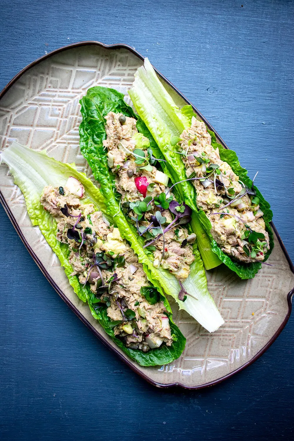 Avocado Tuna Salad Lettuce Boats