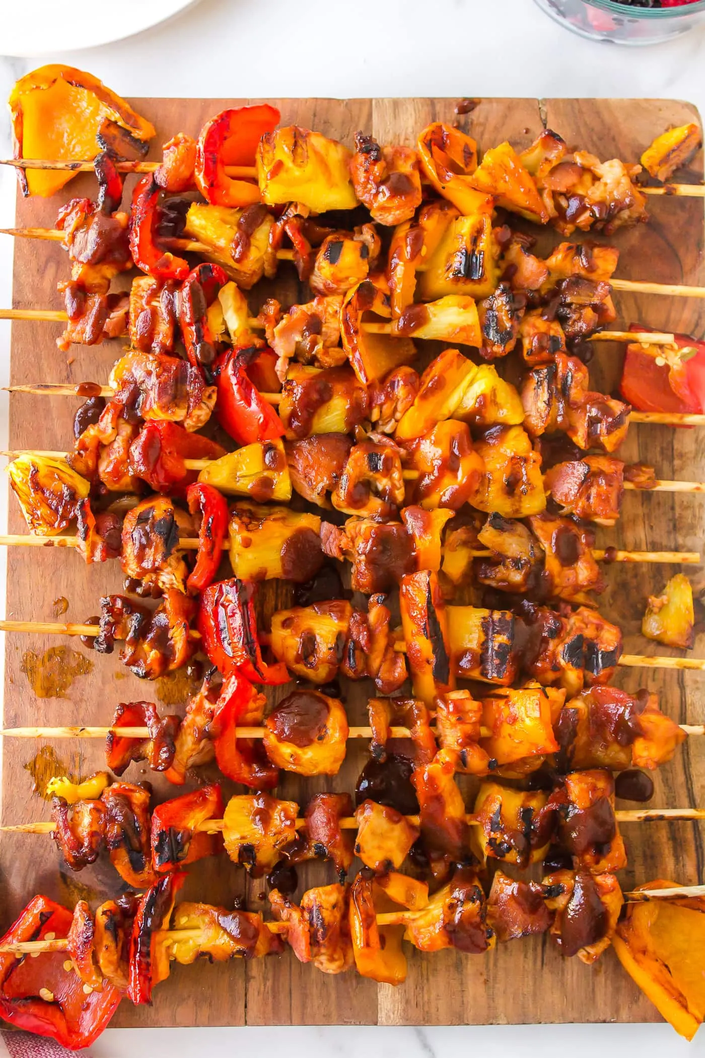 BBQ Chicken Bacon Kebabs