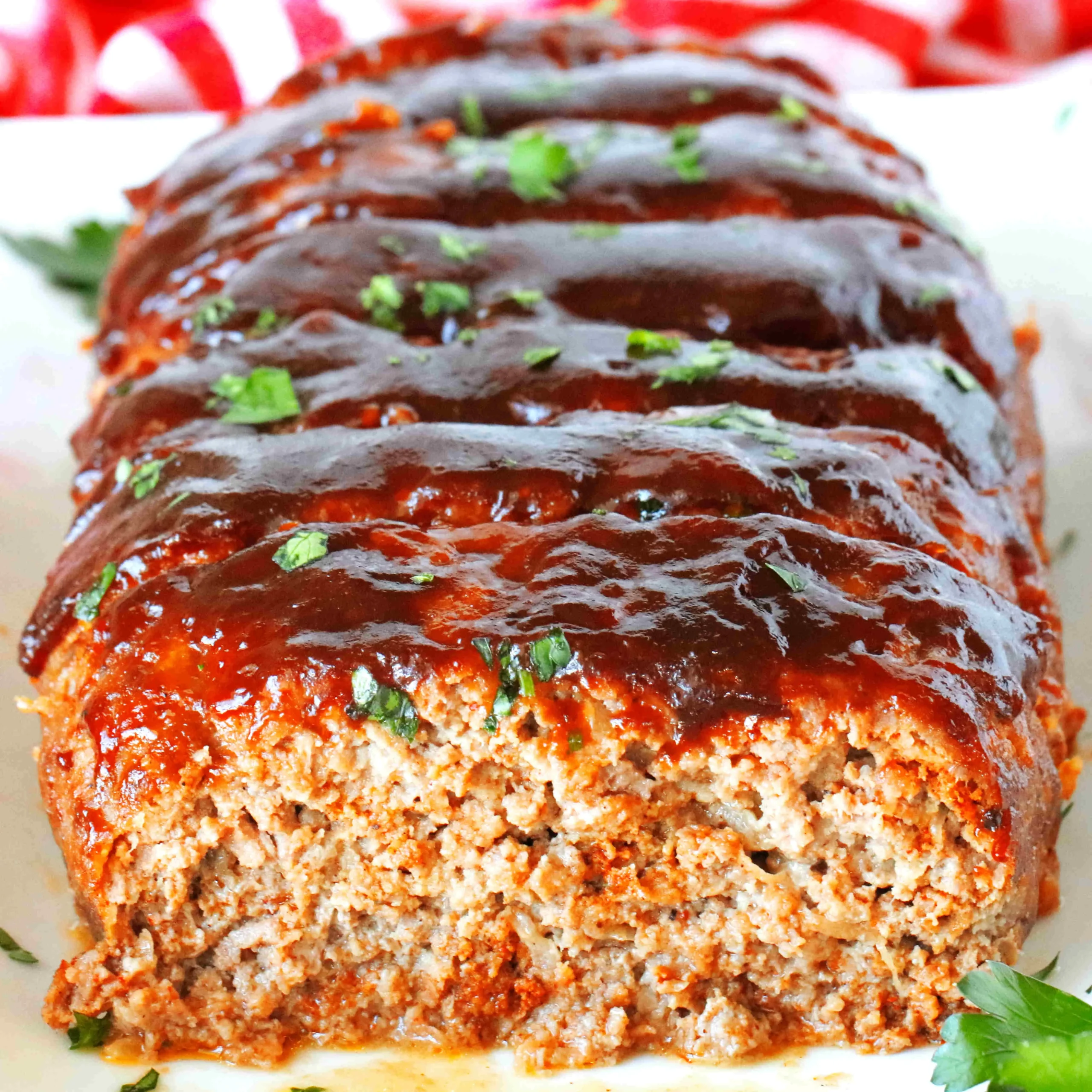BBQ Southern Meat Loaf with Cornmeal Waffles Gravy
