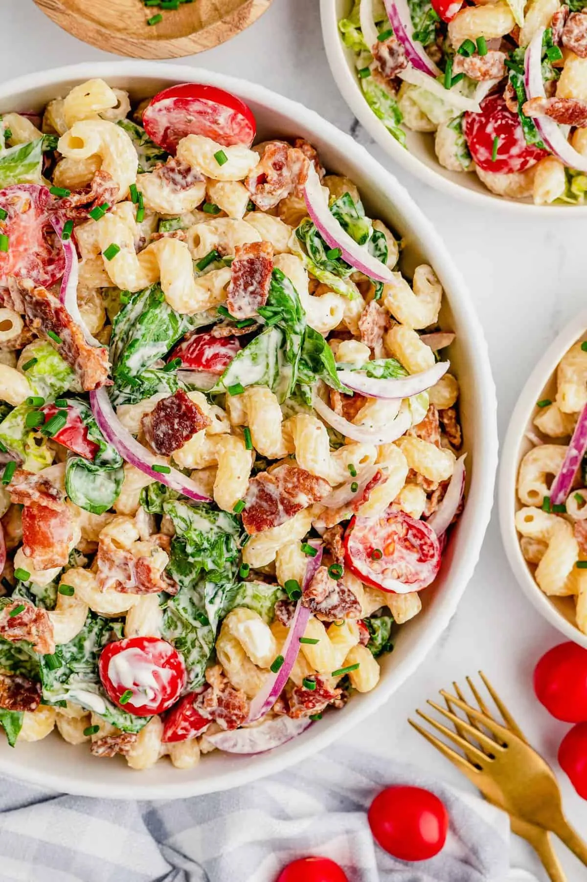 BLT Bucatini Pasta Salad