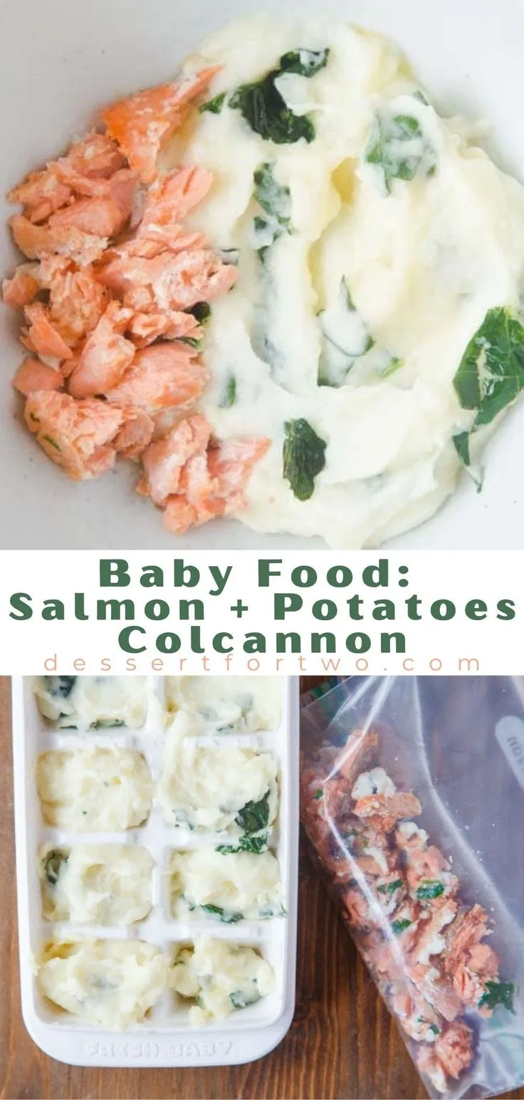 Baby Food Salmon Potatoes Colcannon