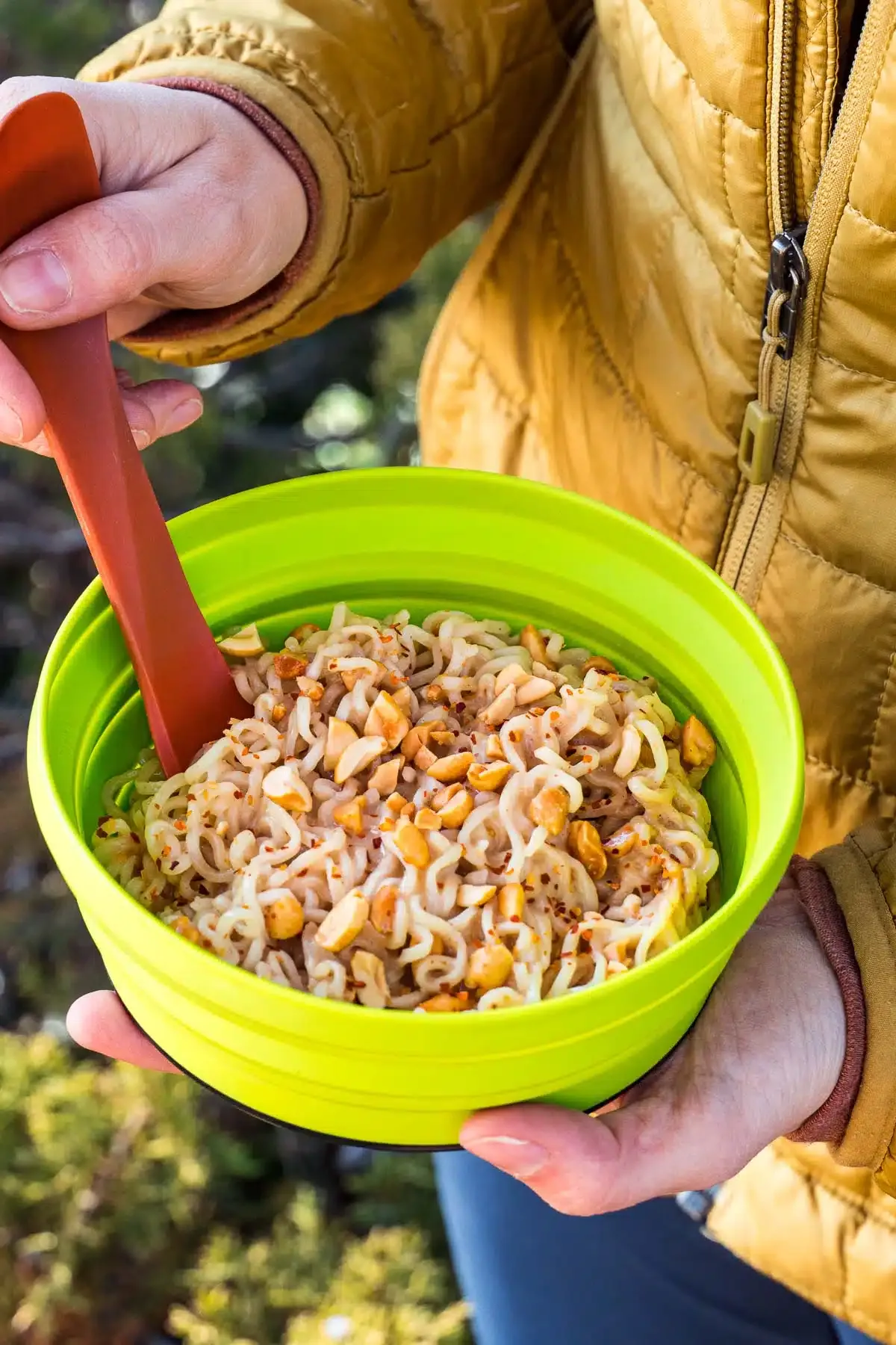 Backpacking Chili Lime Peanut Noodles