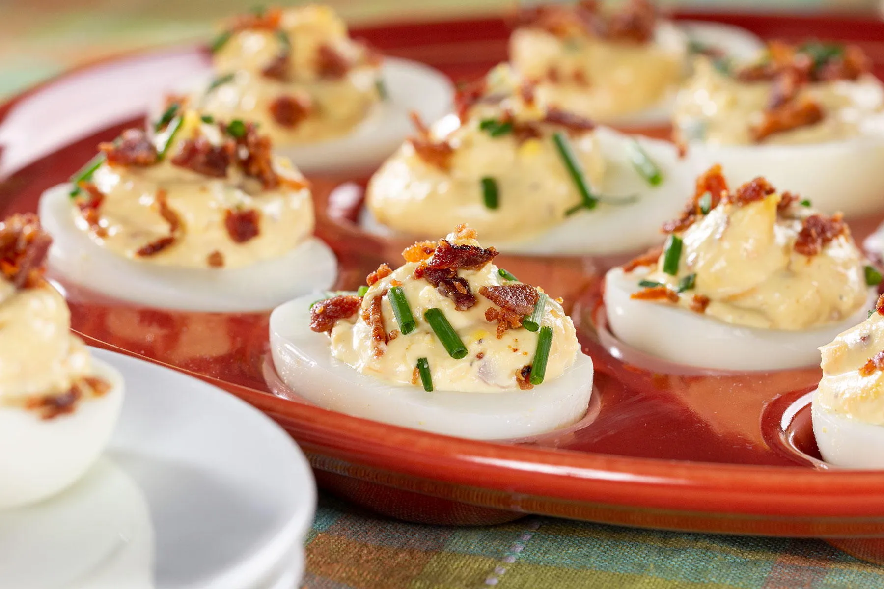 Bacon Cheddar Deviled Eggs