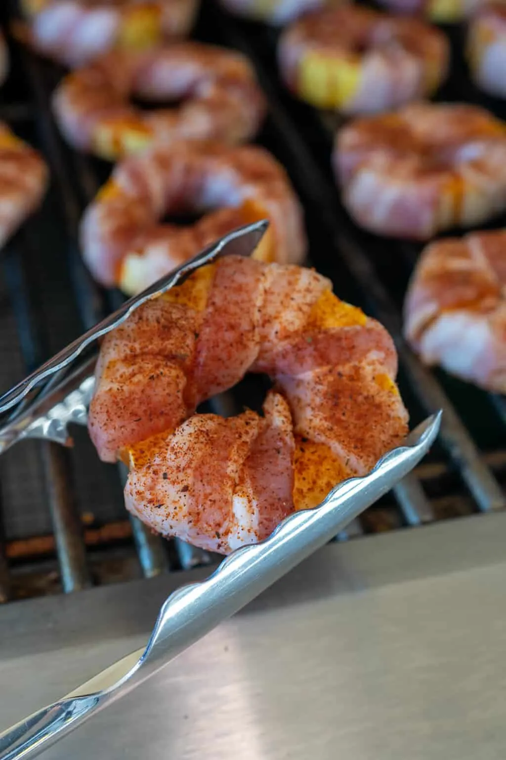 Bacon Wrapped Grilled Delicata Squash Rings