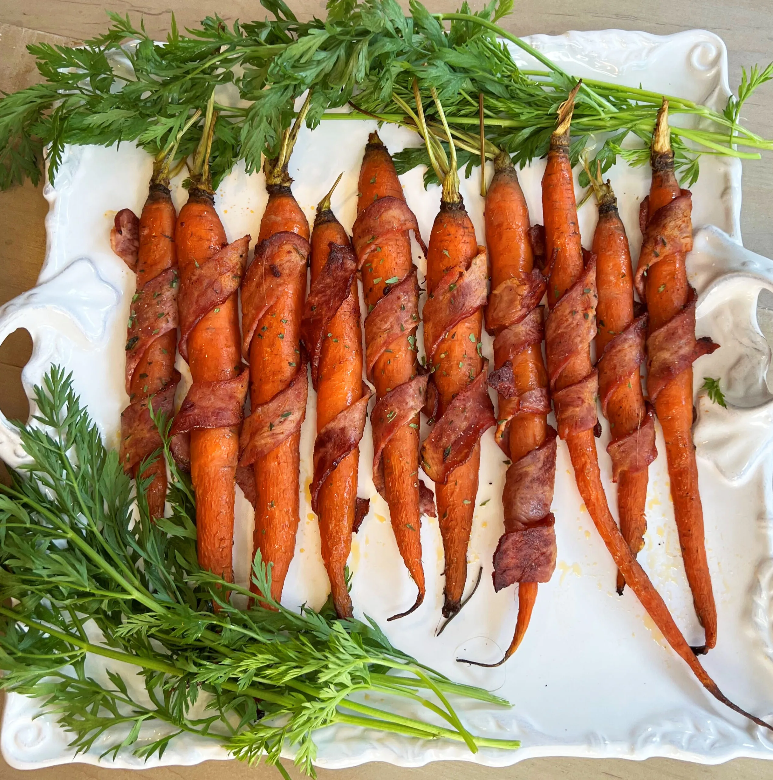 Bacon Wrapped Maple Glazed Carrots