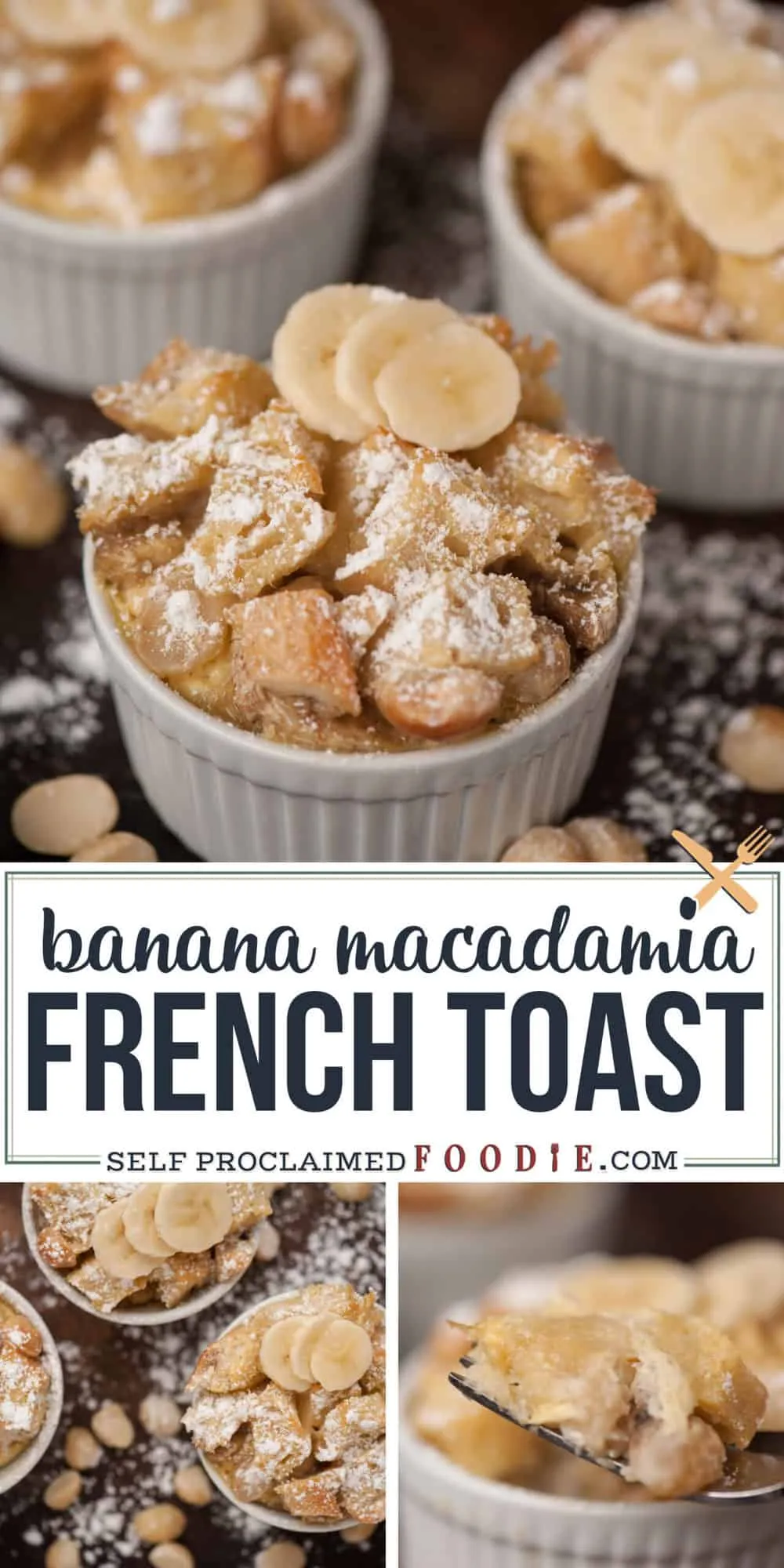 Baked Banana Macadamia French Toast