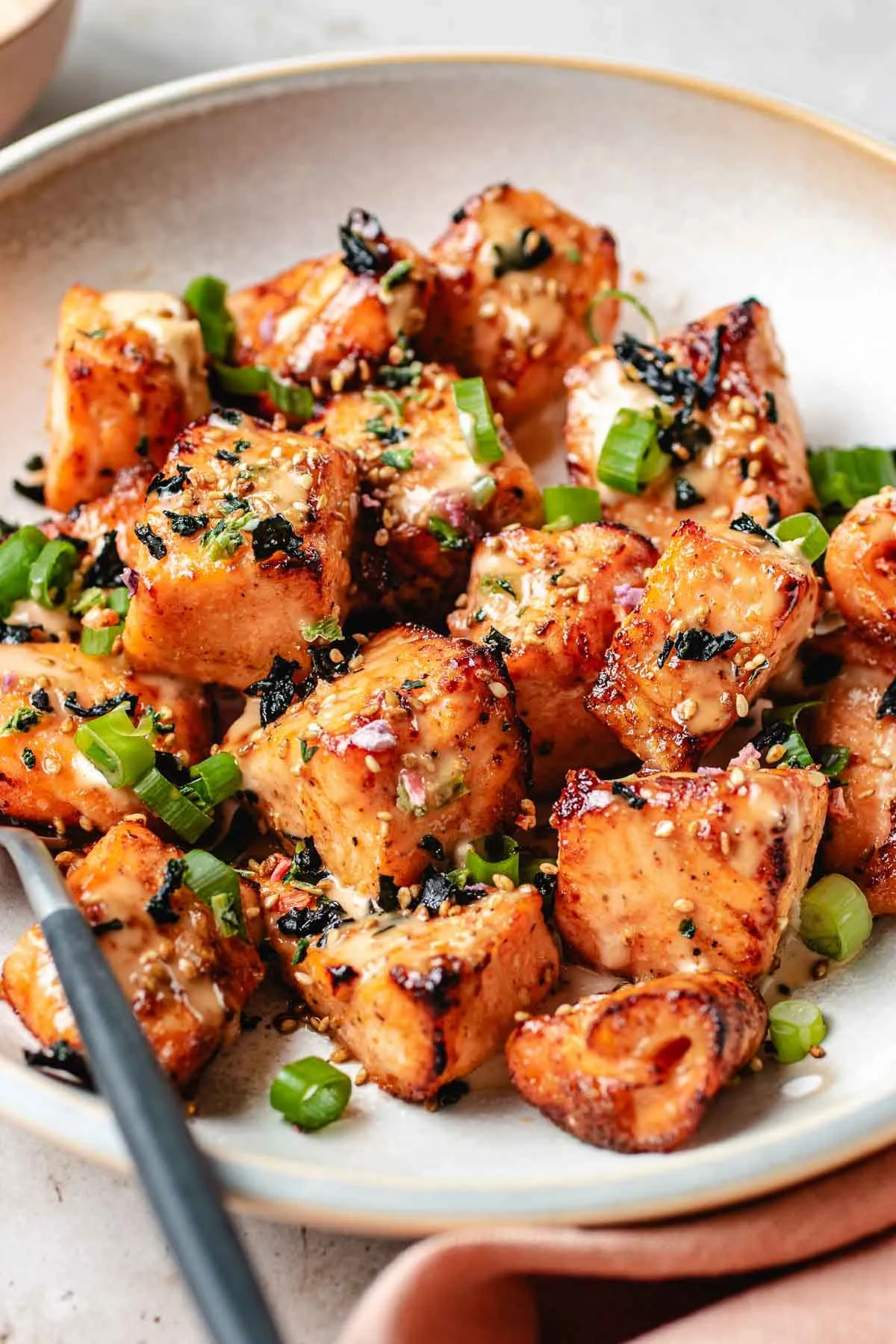 Baked Bang Bang Salmon Bites