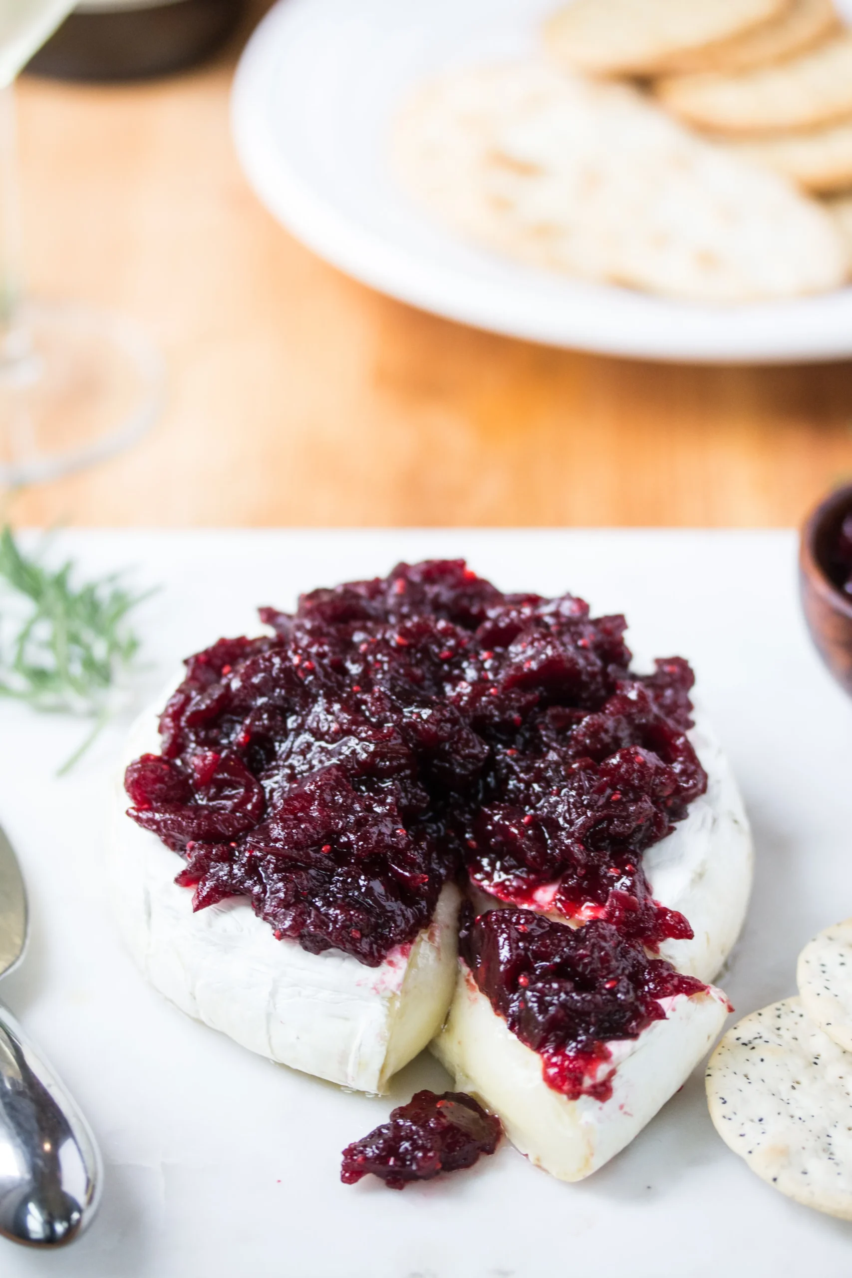 Baked Brie with Cranberry Chutney