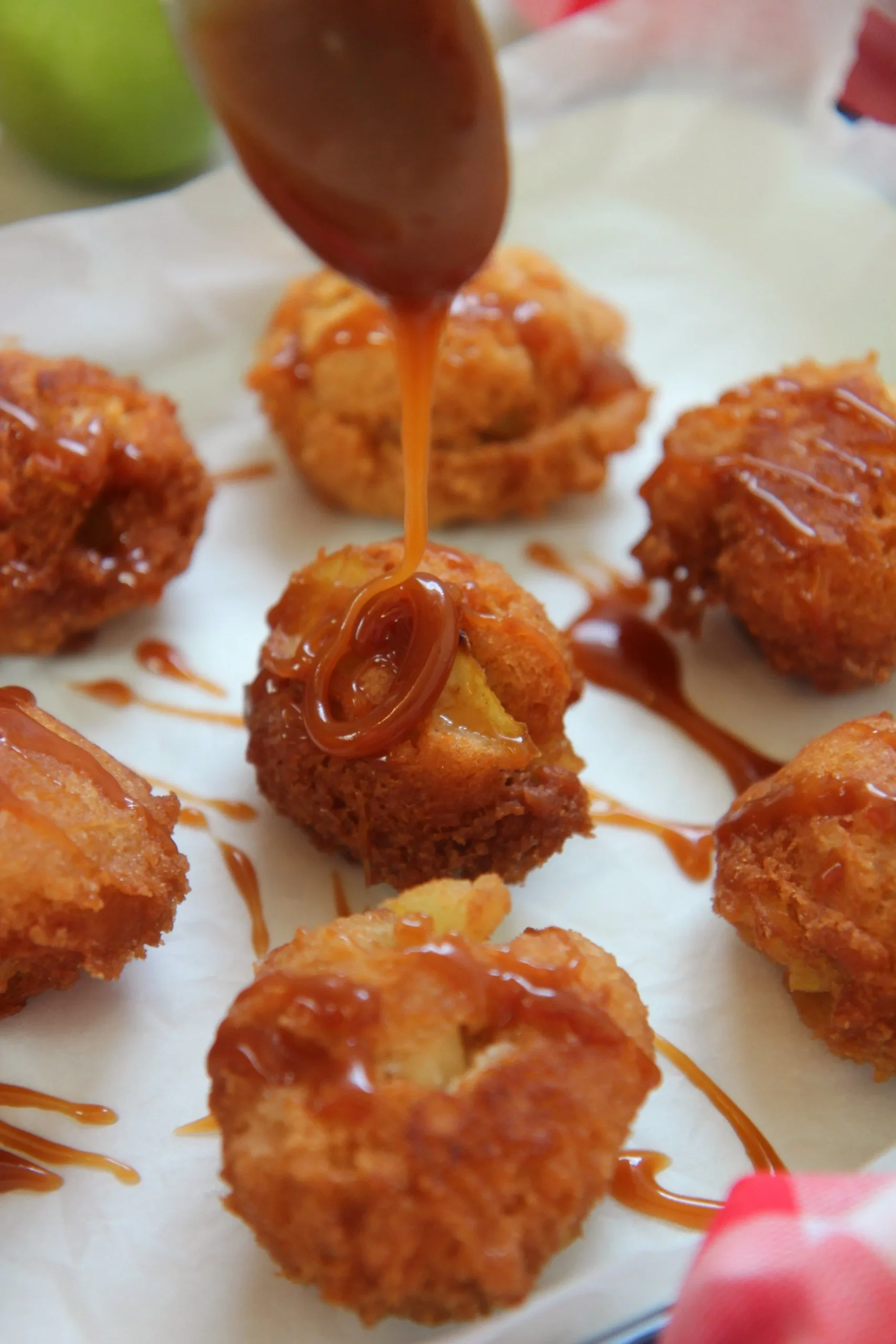 Baked Caramel Apple Fritters