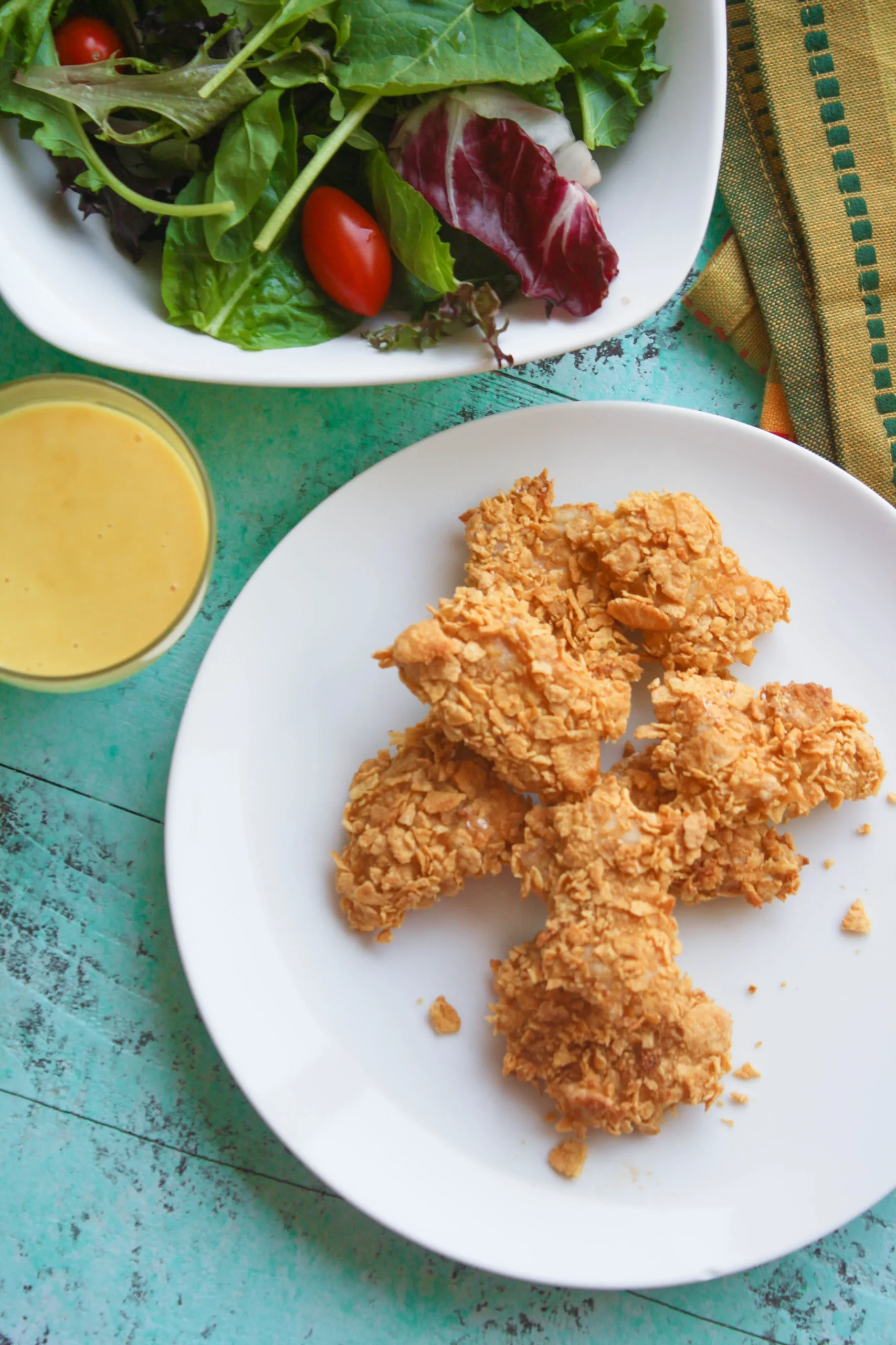 Baked Chicken Nuggets with Honey Mustard