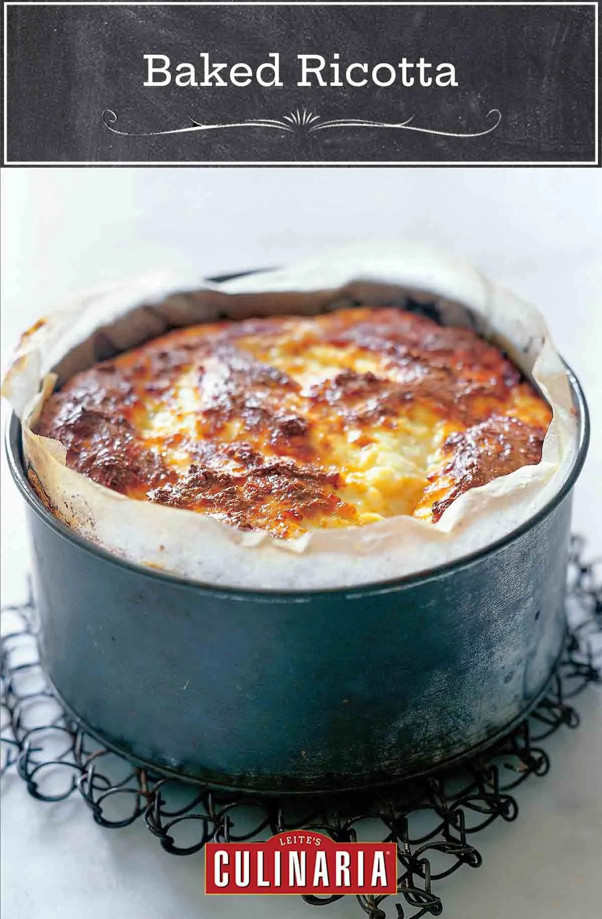 Baked Ricotta with Lemon Thyme and Parmesan Cheese