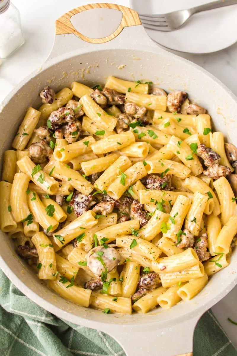 Baked Sausage Mushroom Rotini