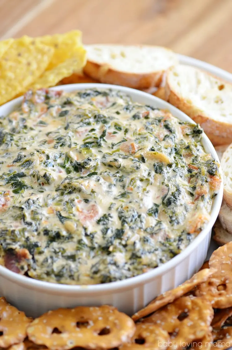 Baked Spinach Bacon Dip