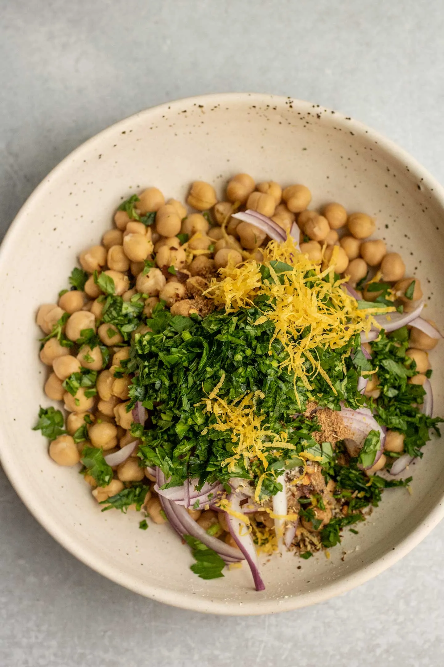 Balsamic Glaze Marinated Chickpea Salad