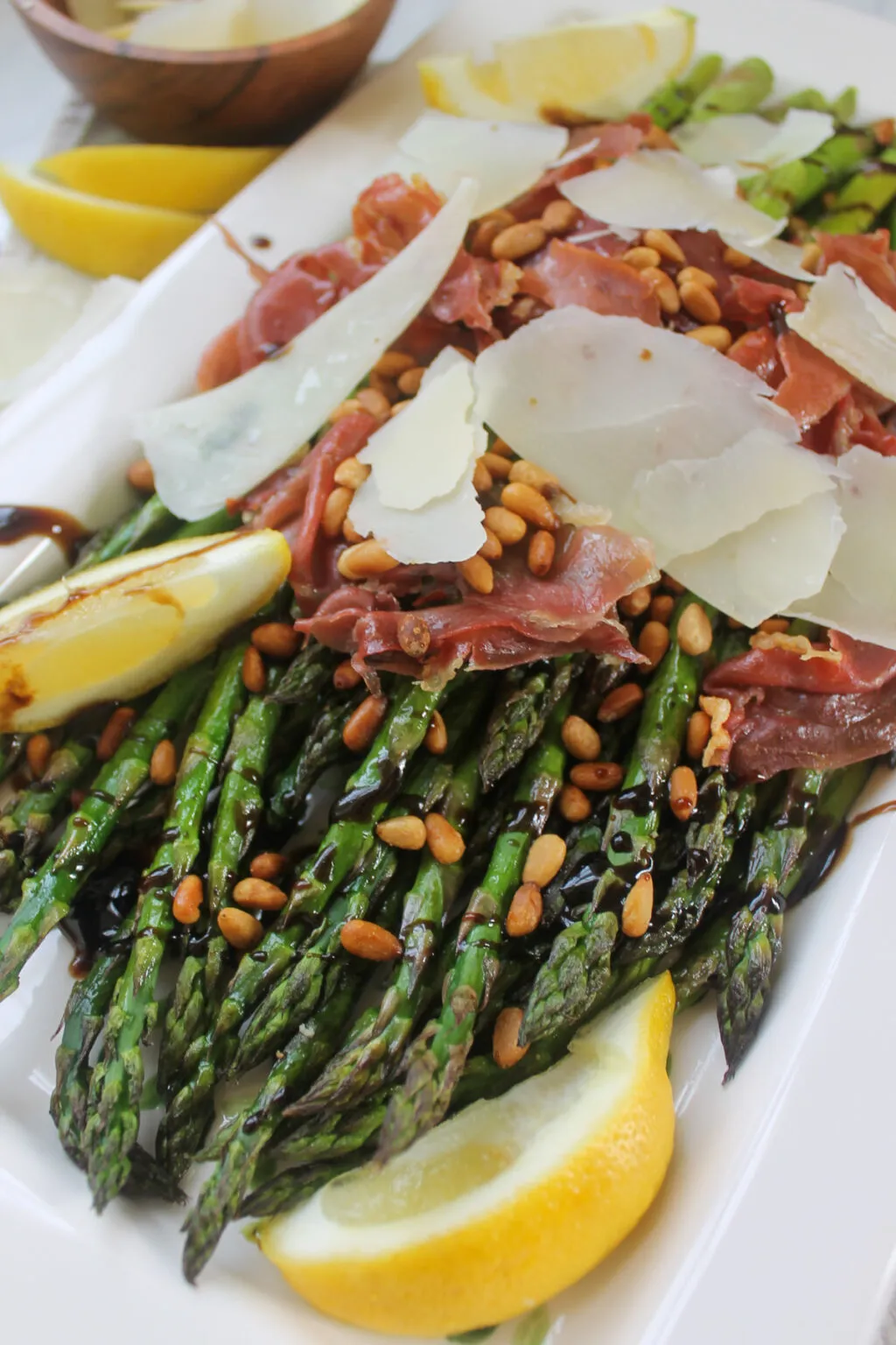 Balsamic Glazed Asparagus with Crispy Prosciutto