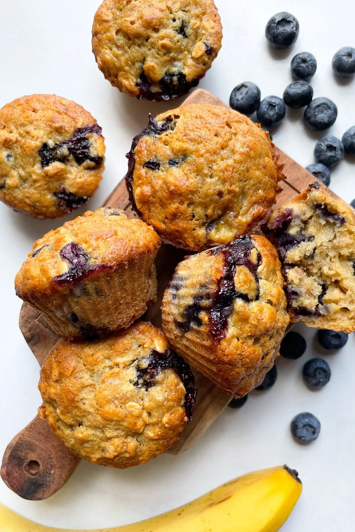 Banana Berry Oat Muffins