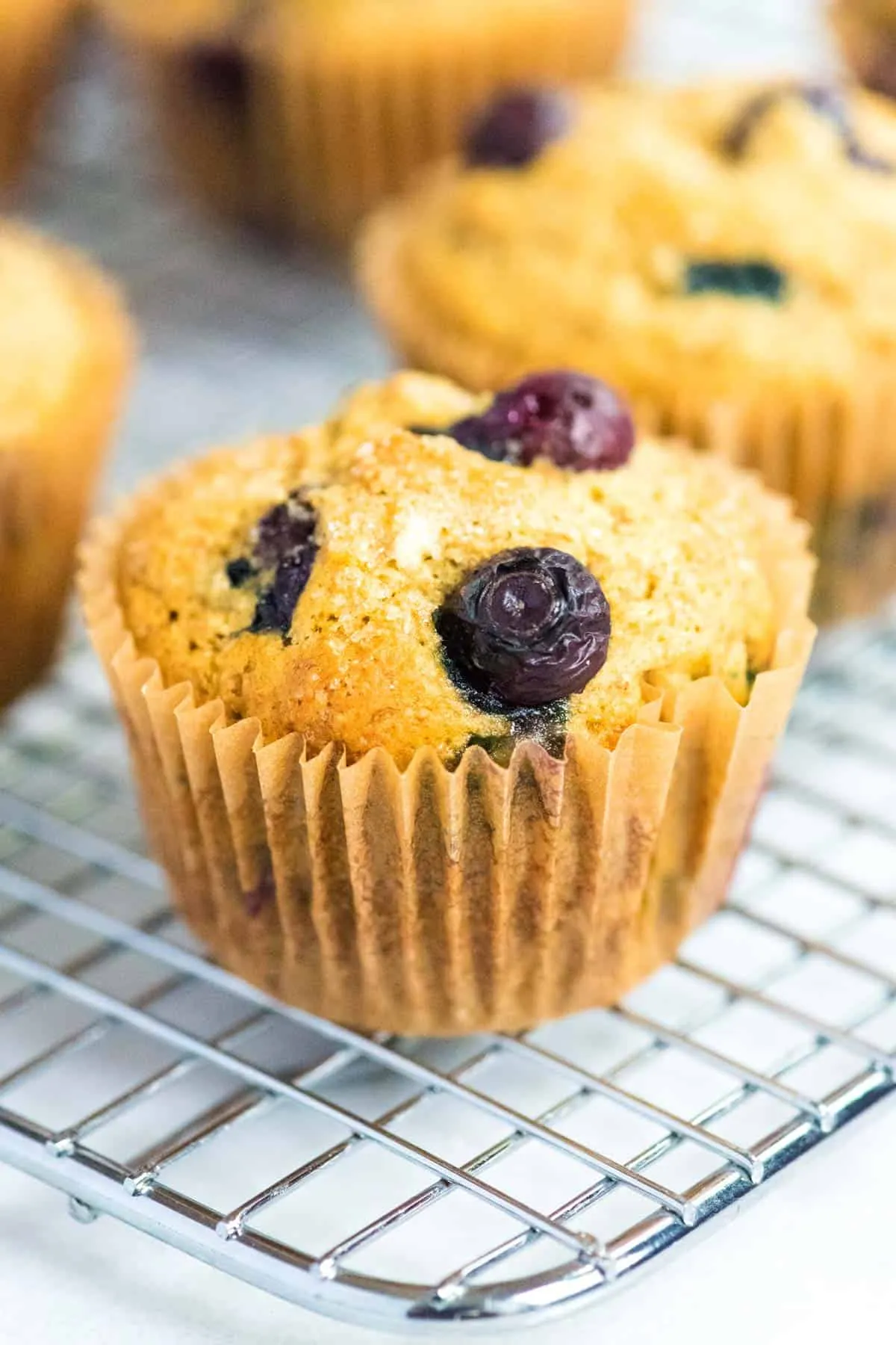 Banana Blueberry Muffins with Honey Nut Cheerios