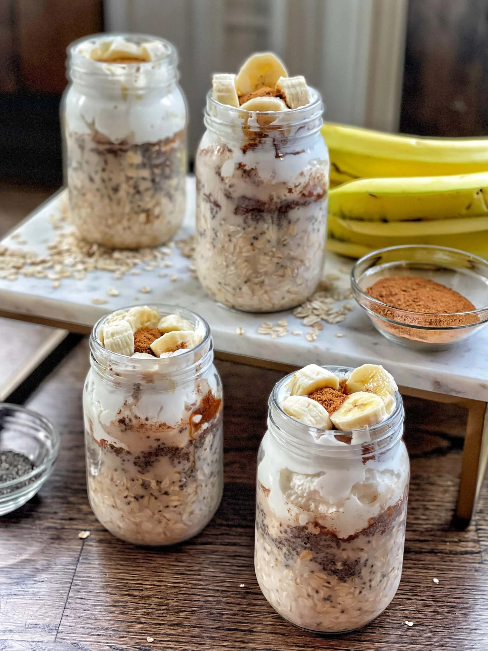 Banana Nut Chia and Yogurt Parfait