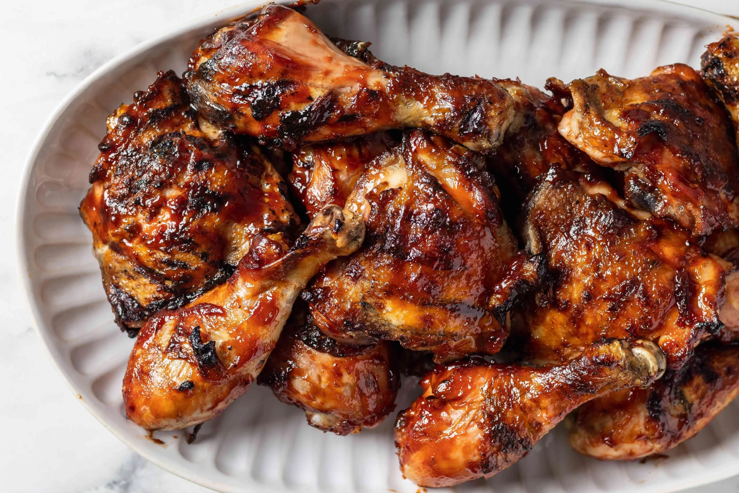 Barbequed Chicken on Norpro Stand Up Roaster