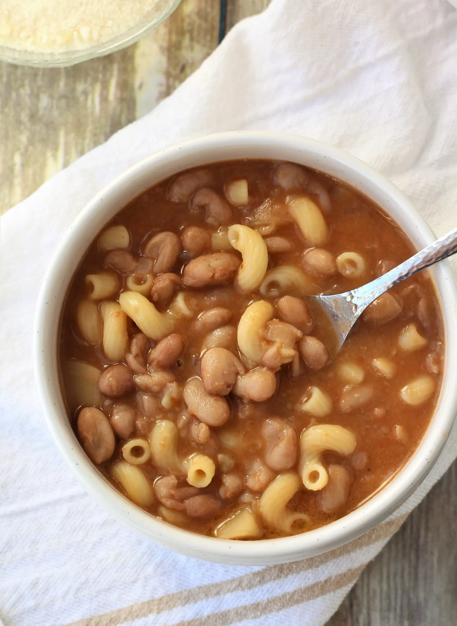 Bean and Potato Soup with Pasta