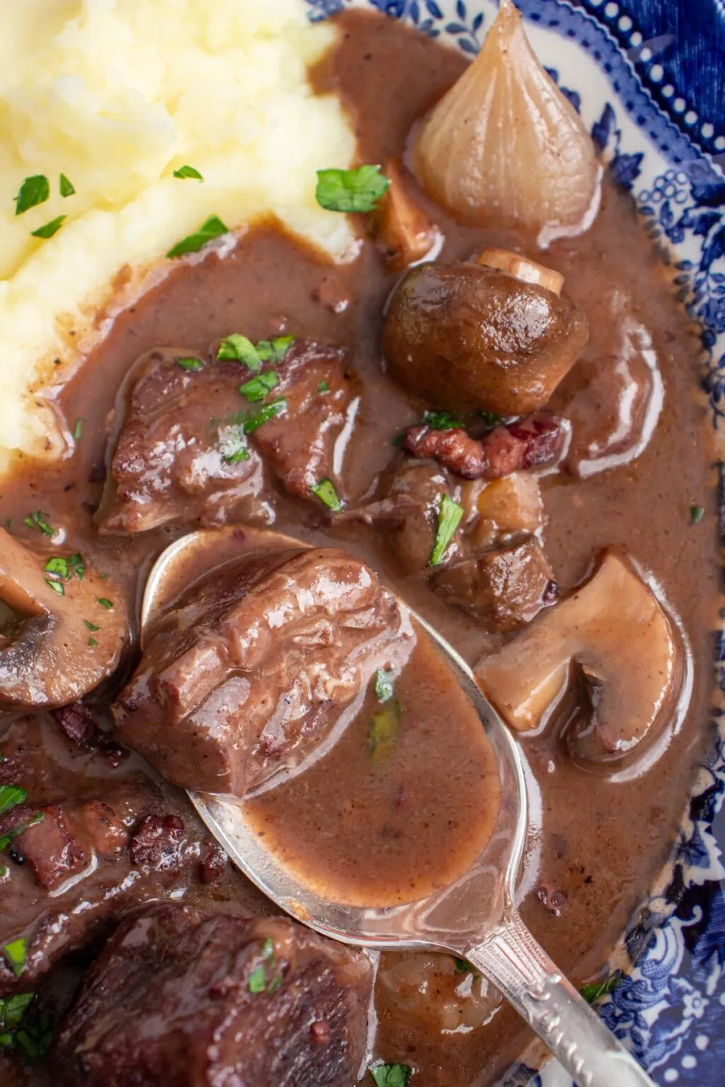 Beef Bourguignon with Baguette Dumplings