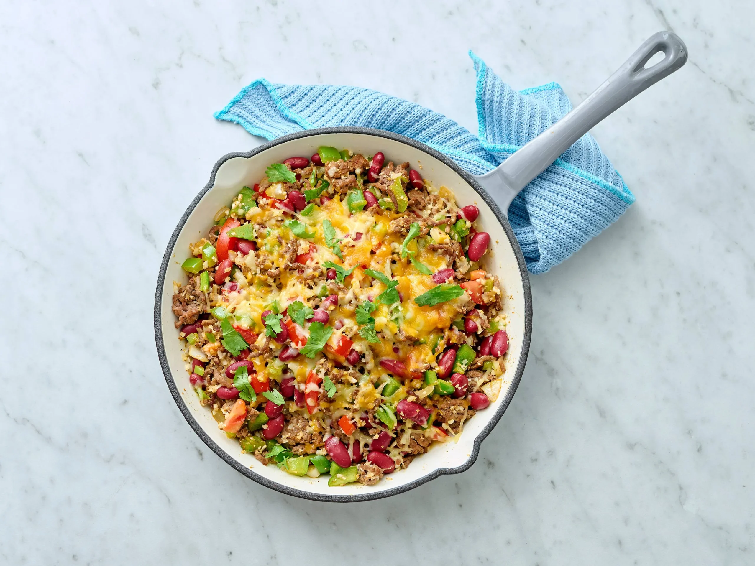 Beef and Cauliflower Taco Skillet
